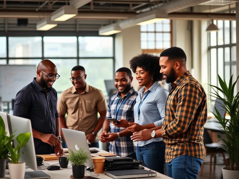 South African entrepreneurs collaborating